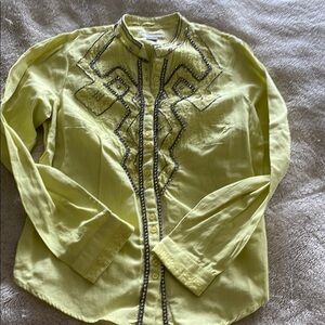 Embroidered Light Green Blouse